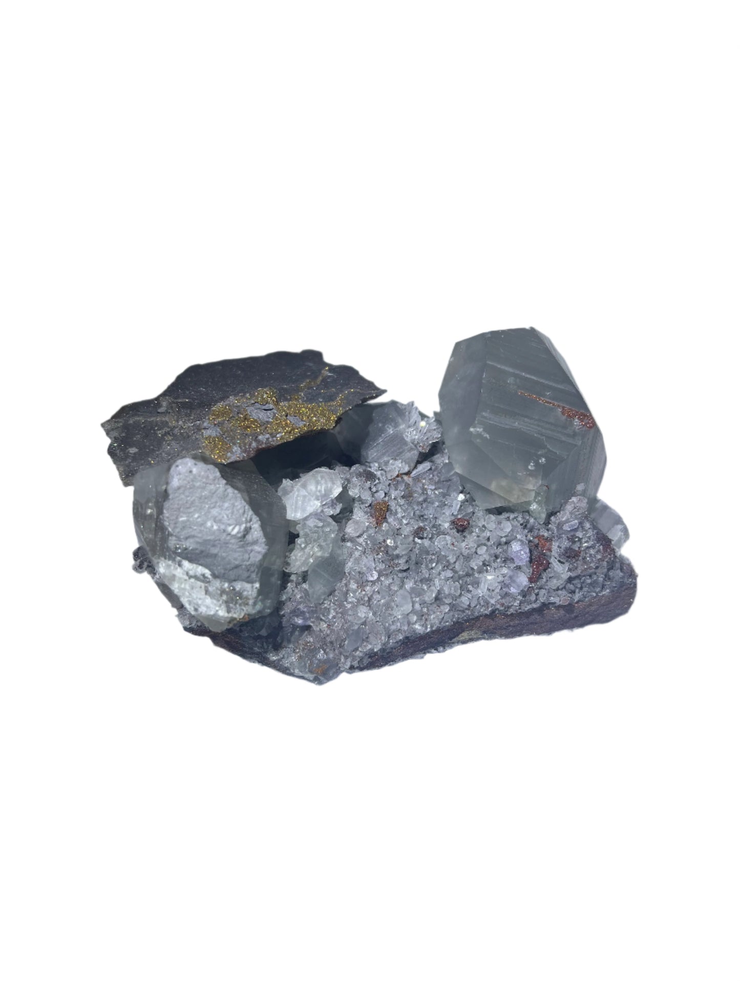 Iron Pyrite Calcite Specimen - A1