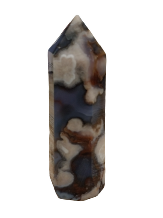 Blue Flower Agate Tower - A7