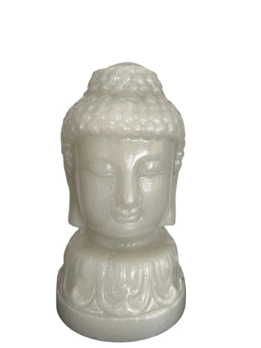 White Jade Buddha Head - C7