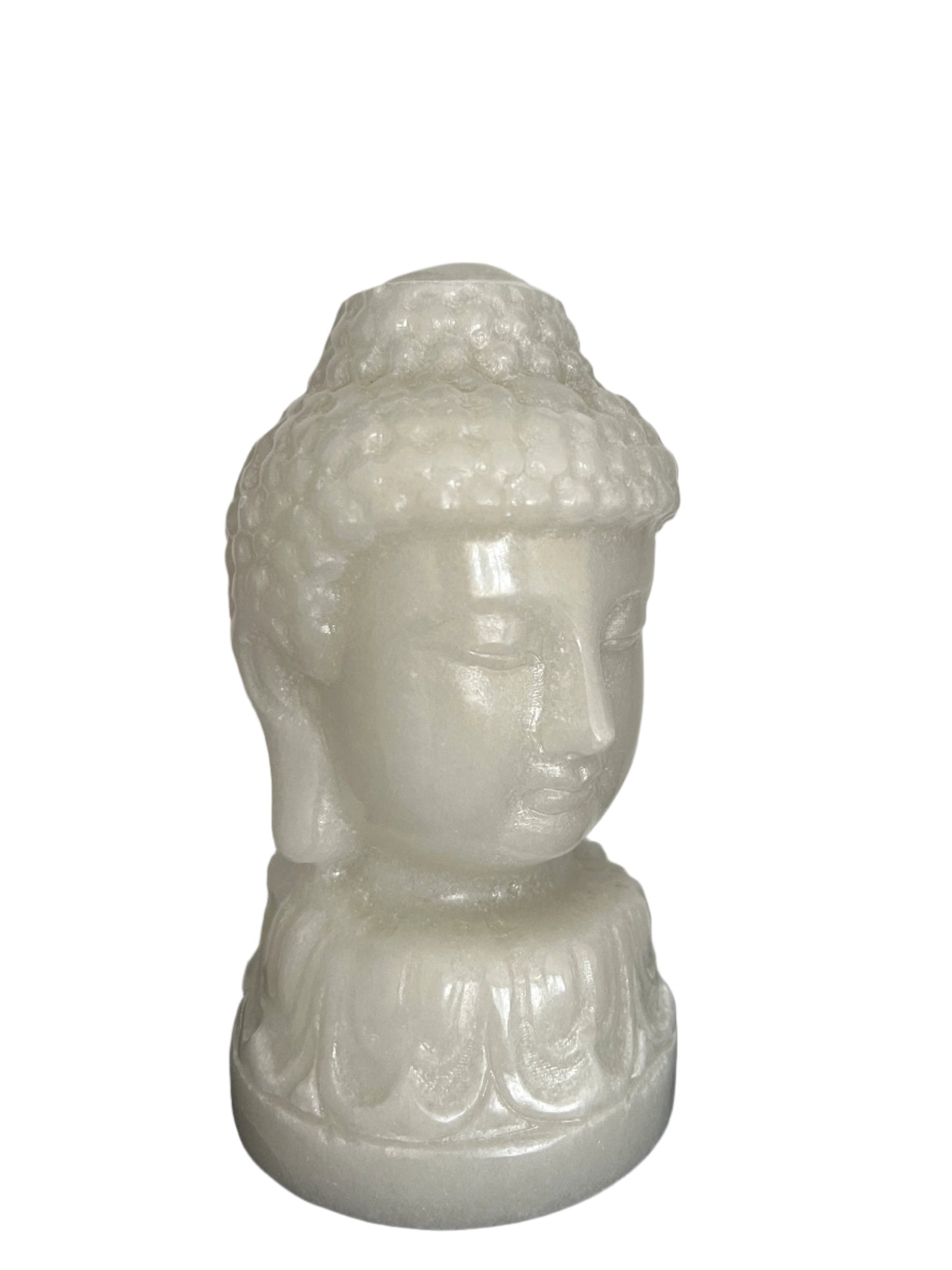 White Jade Buddha Head - C7