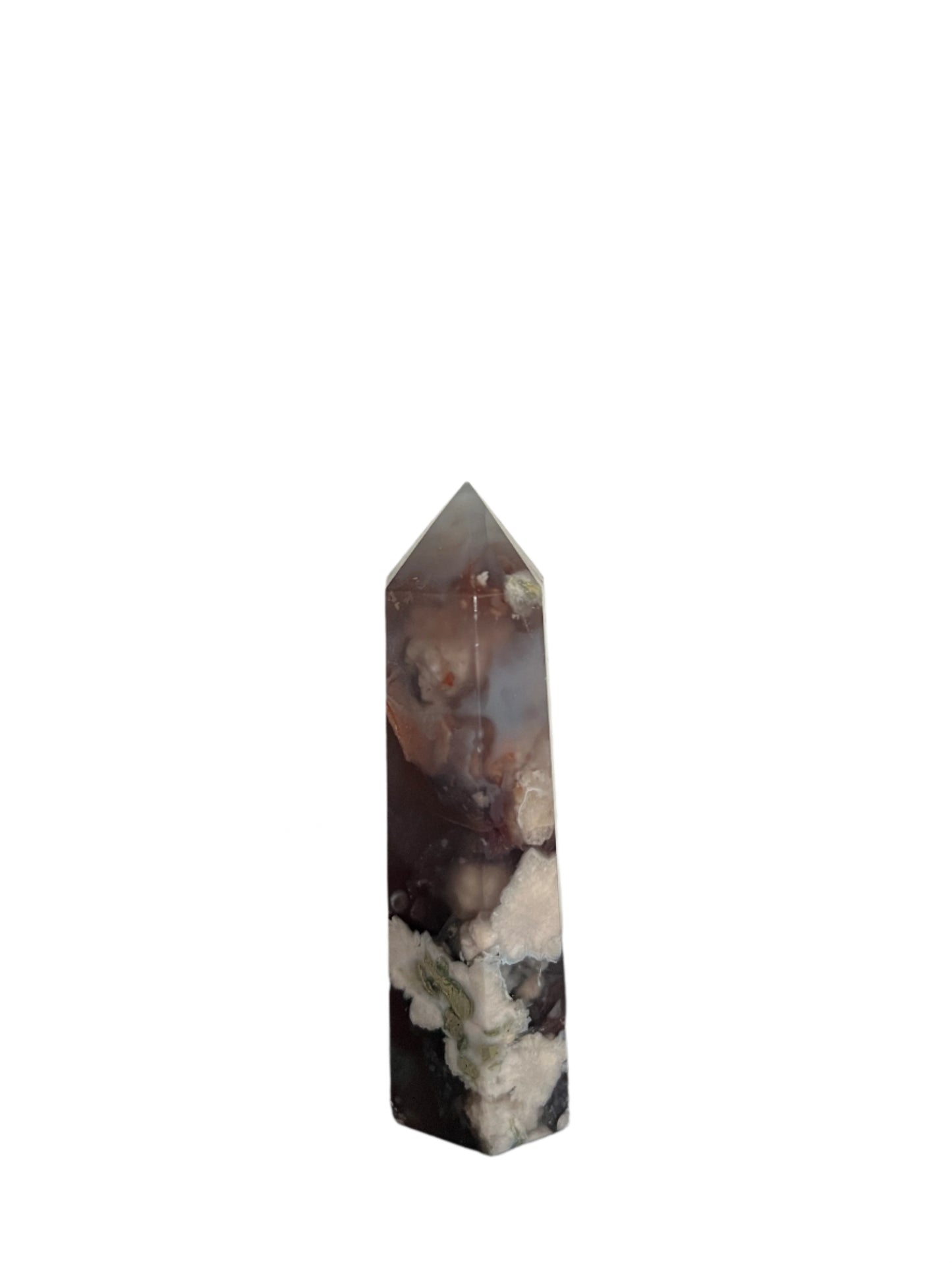 Blue Flower Agate Tower - D7
